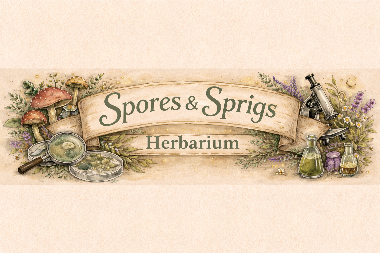 Spores & Sprigs banner