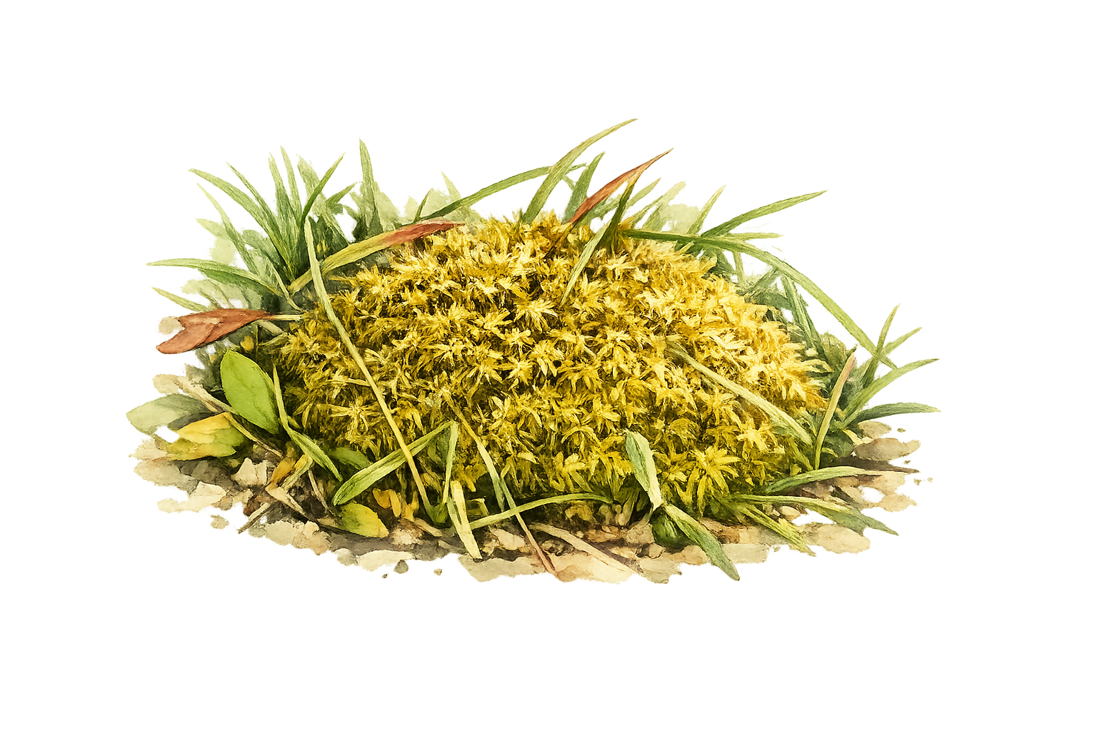 Moss ball on the ground